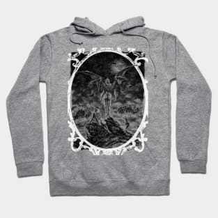 Devilish Wanderer Above the Sea of Fog and Dead Souls - Lucifer, Succubus, Fallen Angel, poster Hoodie